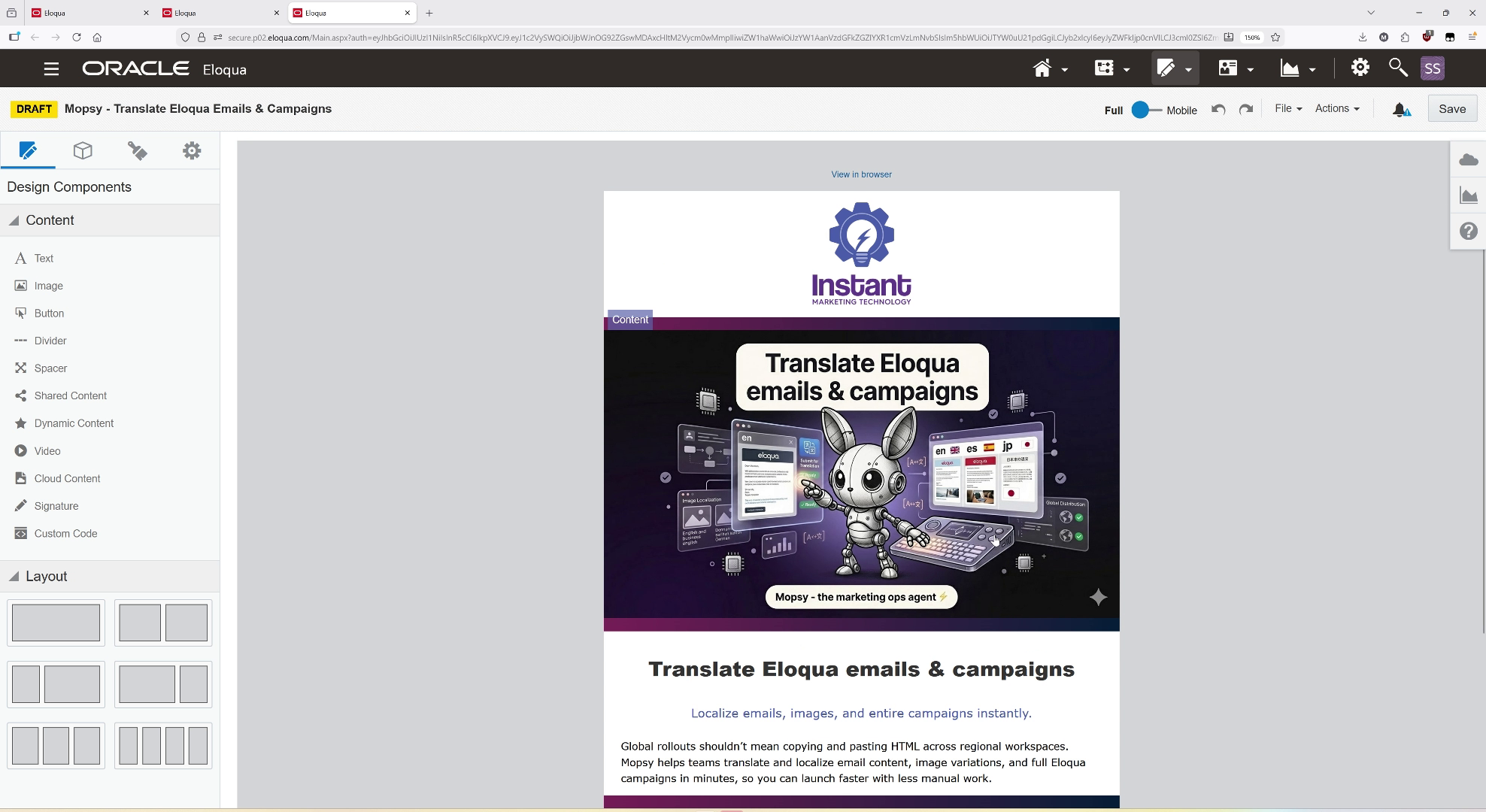 Edit an email including banners & graphics thumbnail
