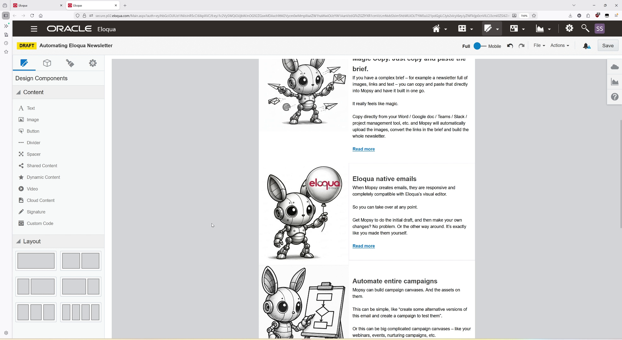 Complex newsletter from document thumbnail